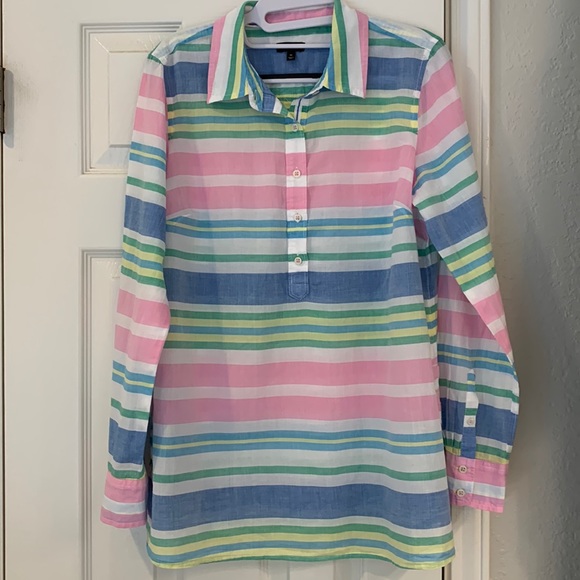 Talbots Classic Cotton Tunic Stripe - size M - Picture 2 of 5